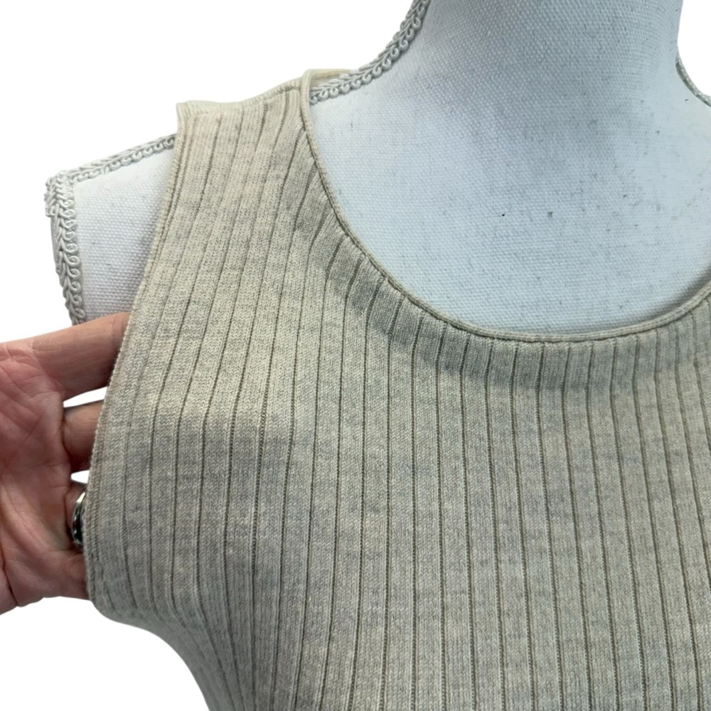 Alice + Olivia Jenner Wool Knit Dress XL Light Tan - Picture 15 of 16